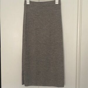 NWOT Theory Ribbed Wool Blend Midi Skirt
